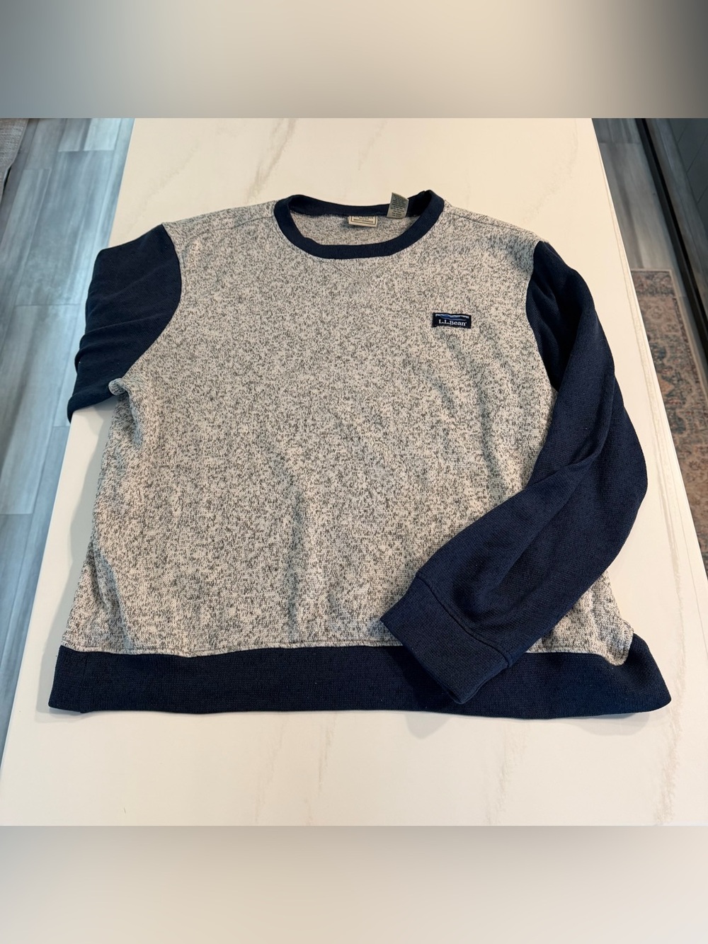 L.L. Bean Fleece Sweatshirt Crewneck Mariner Blue